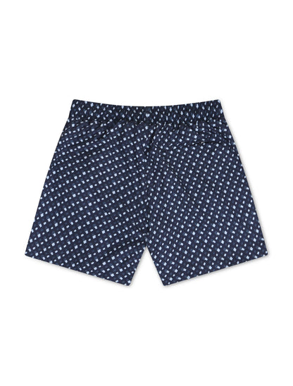 Boss Monogram Print Swim Shorts - Blue by Denim Exchange