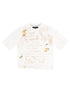 GFA Manassehy Peach Pit Knit Cropped Tee - White by Denim Exchange