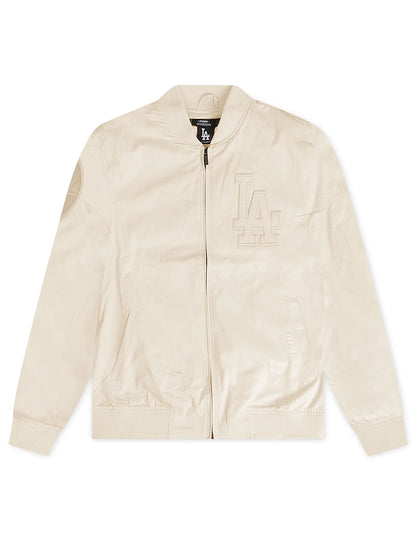 Pro Standard Los Angeles Dodgers Neutral Twill Jacket - Eggshell by Denim Exchange