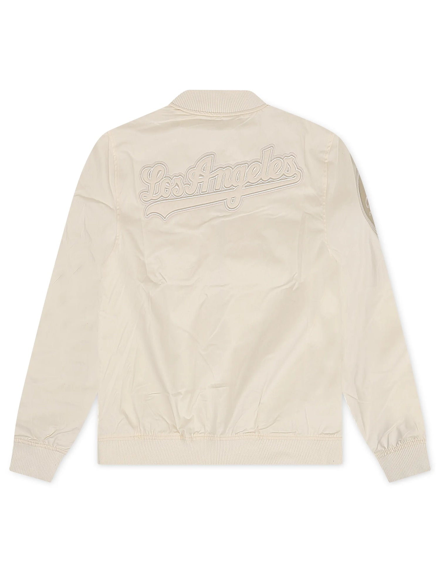 Pro Standard Los Angeles Dodgers Neutral Twill Jacket - Eggshell by Denim Exchange