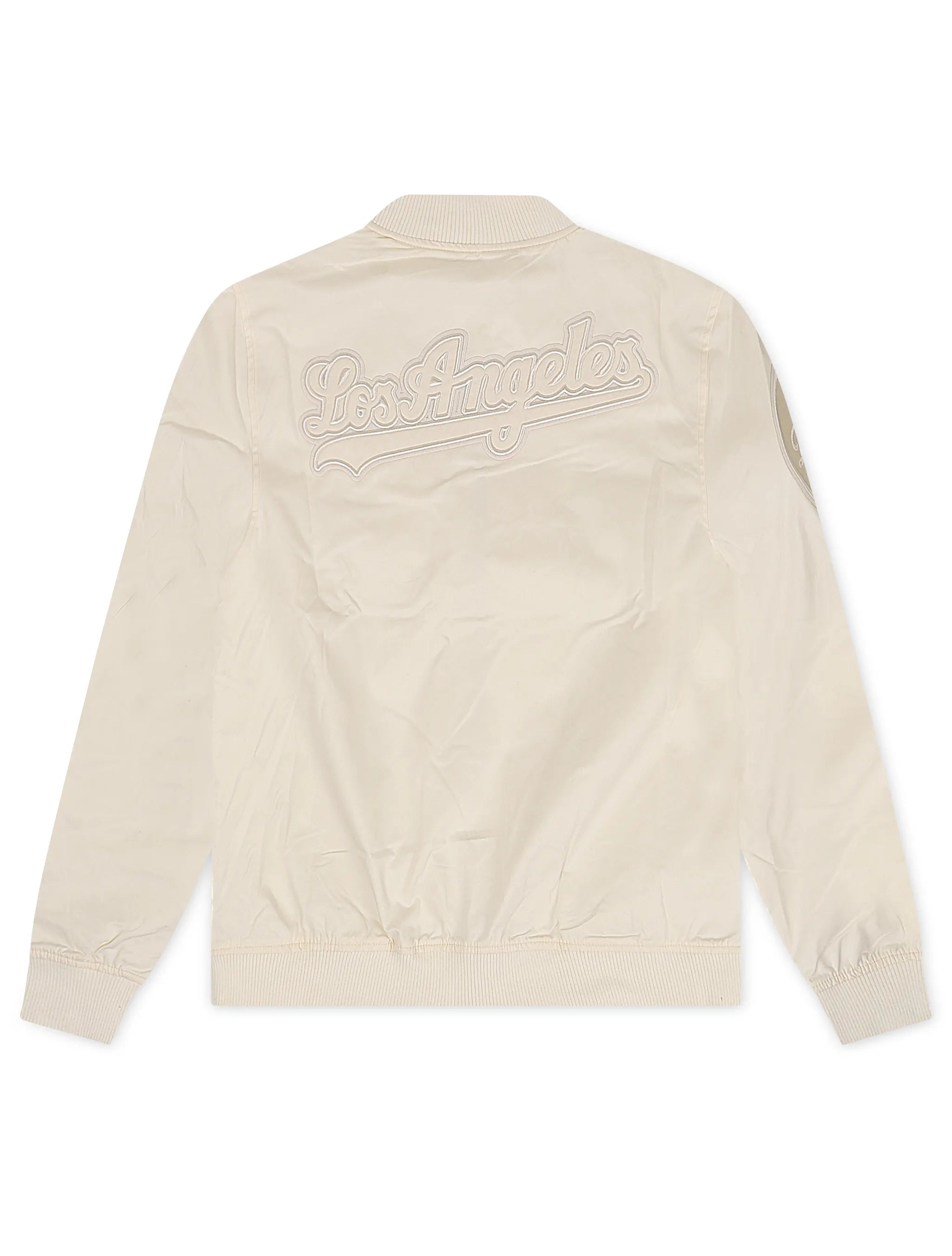 Pro Standard Los Angeles Dodgers Neutral Twill Jacket - Eggshell by Denim Exchange