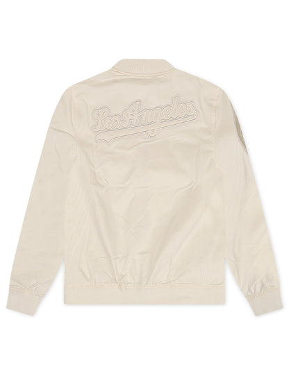 Pro Standard Los Angeles Dodgers Neutral Twill Jacket - Eggshell by Denim Exchange