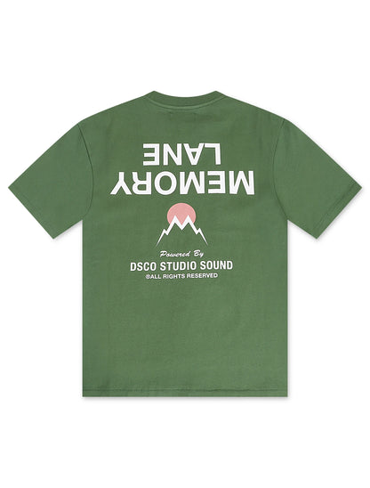Memory Lane Core Flip Tee - Moss by Denim Exchange