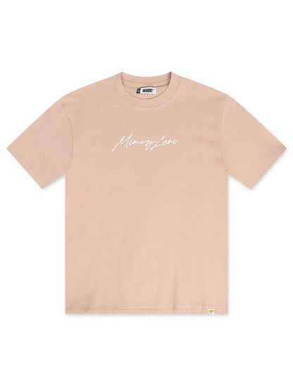 Memory Lane Script Logo Tee - Salmon by Denim Exchange