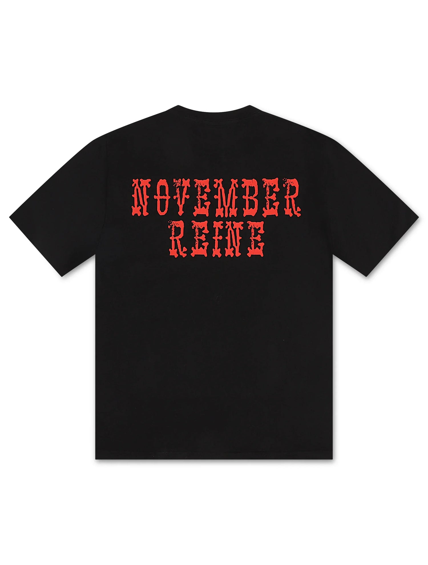 November Reine Black Hearts Heavyweight Tee - Black/Red by Denim Exchange