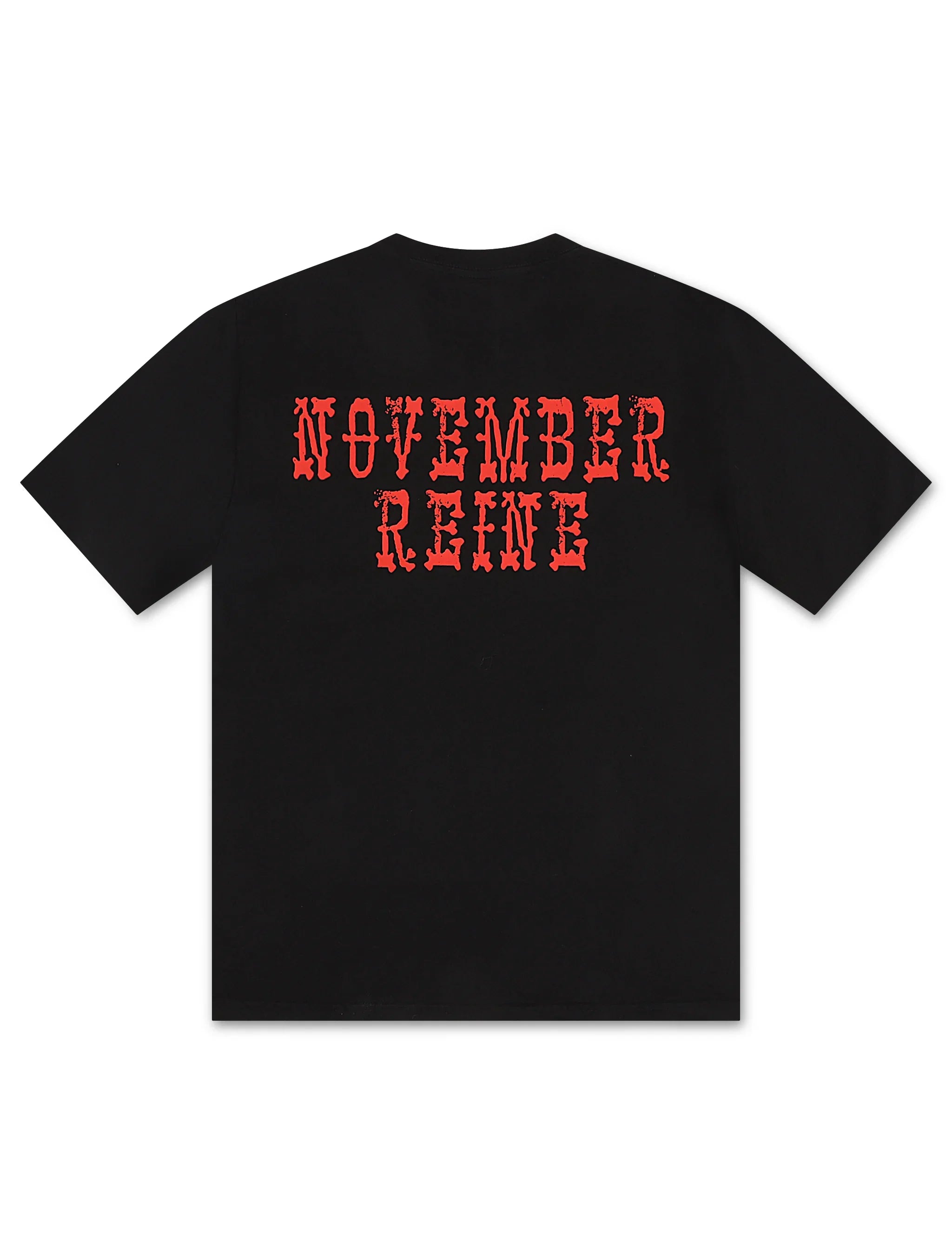 November Reine Black Hearts Heavyweight Tee - Black/Red by Denim Exchange