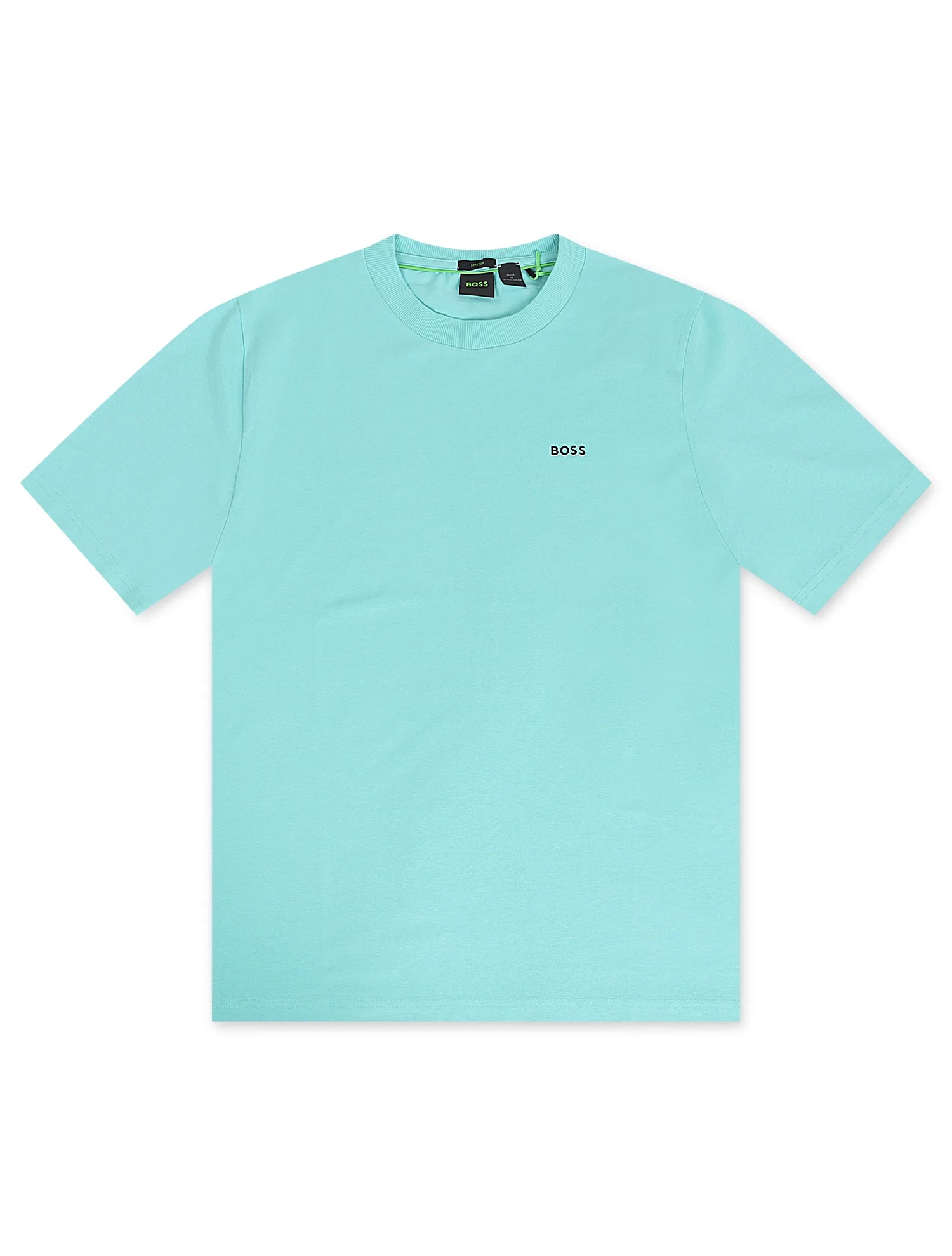 Boss Green Contrast Logo Tee - Teal by Denim Exchange