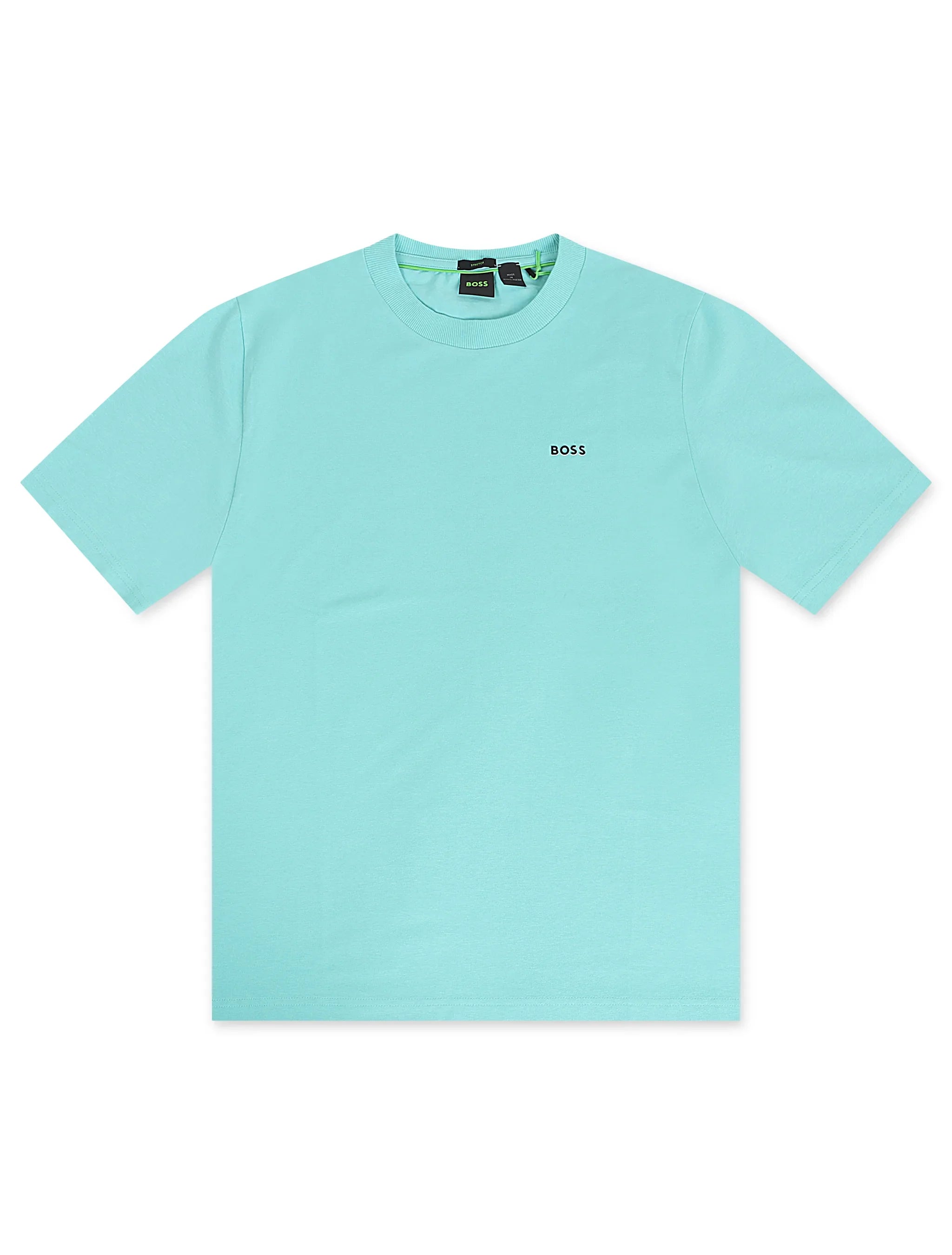 Boss Green Contrast Logo Tee - Teal by Denim Exchange