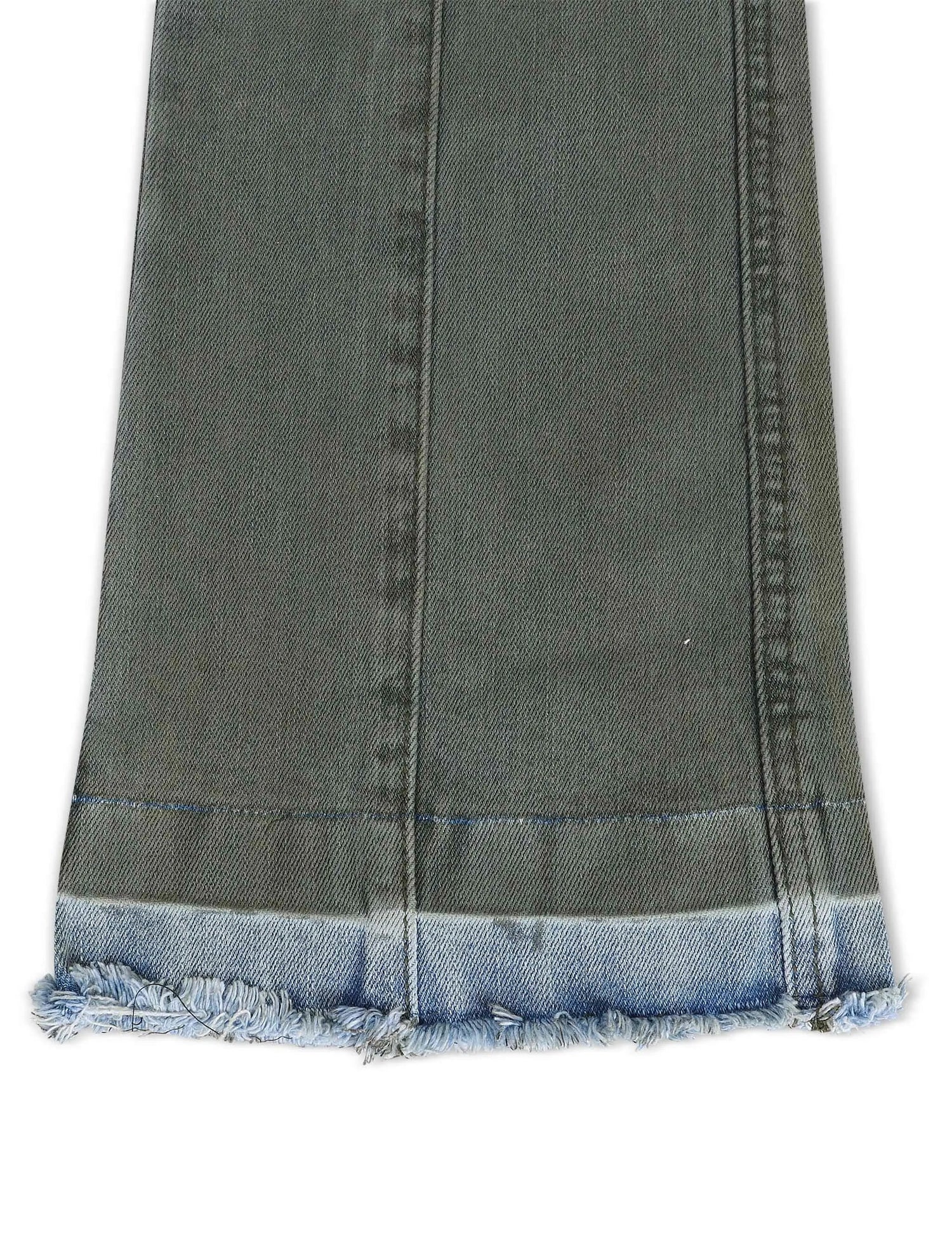 Vicious Denim Cargo Stacked Jeans - Olive by Denim Exchange