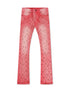 Vicious Denim Rhinestone Flare Jeans - Pink by Denim Exchange