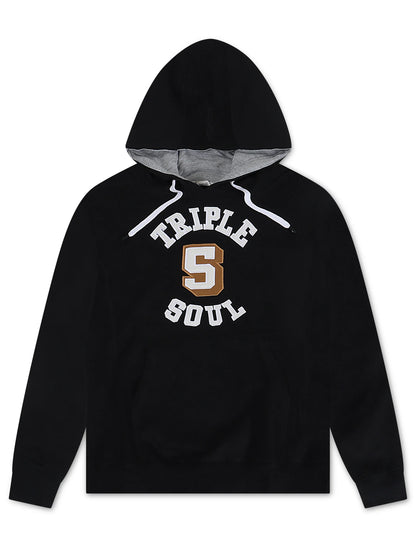 Triple 5 Mens UNY Long Sleeve Hoodie - Washed Black by Denim Exchange