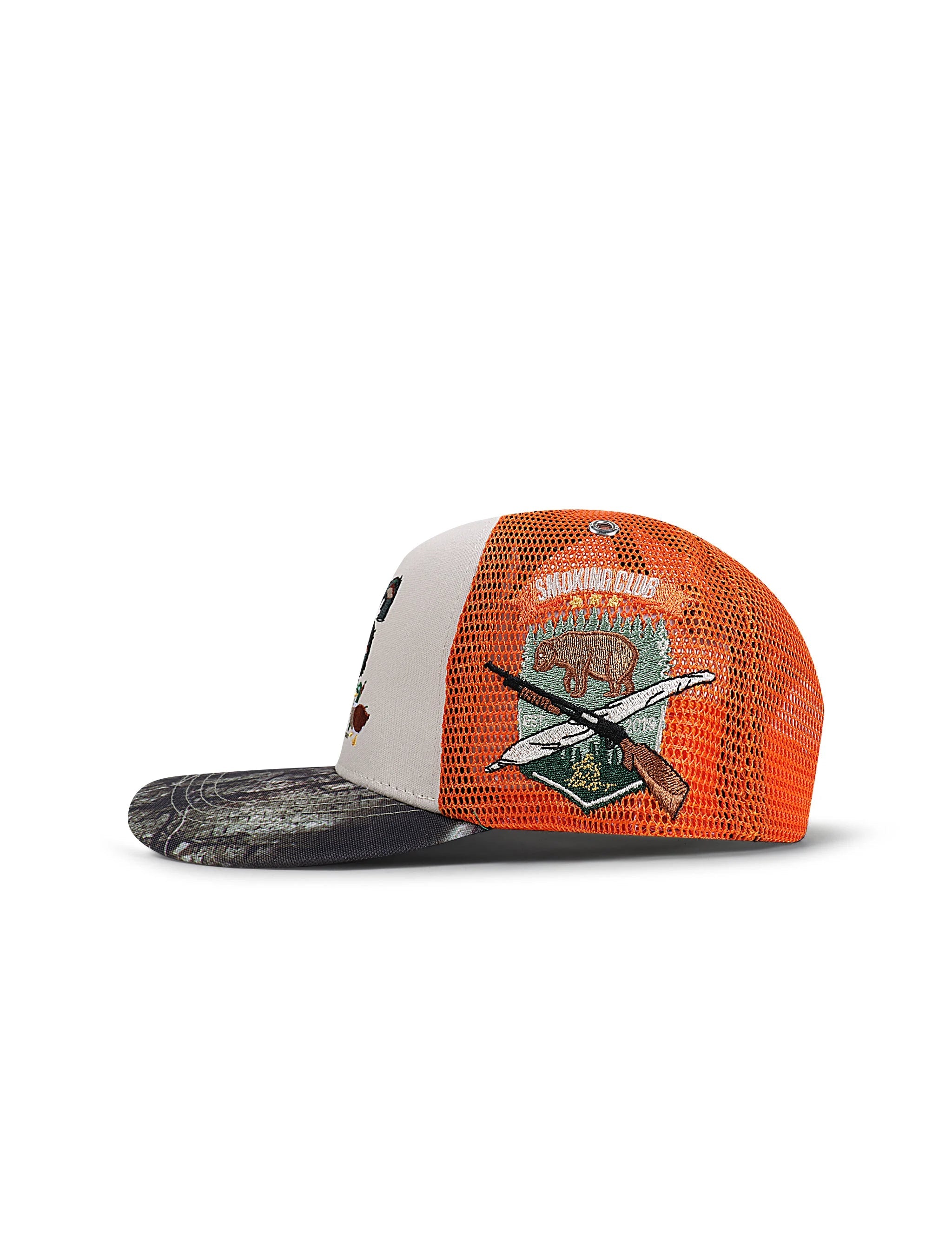 GasNYC Gas Season Trucker Hat -Cream/Orange by Denim Exchange