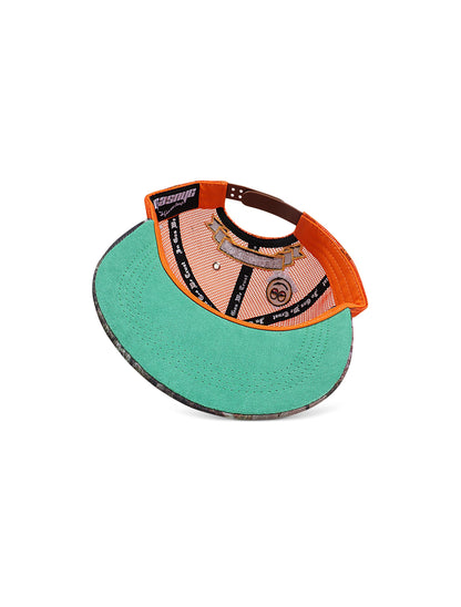 GasNYC Gas Season Trucker Hat -Cream/Orange by Denim Exchange