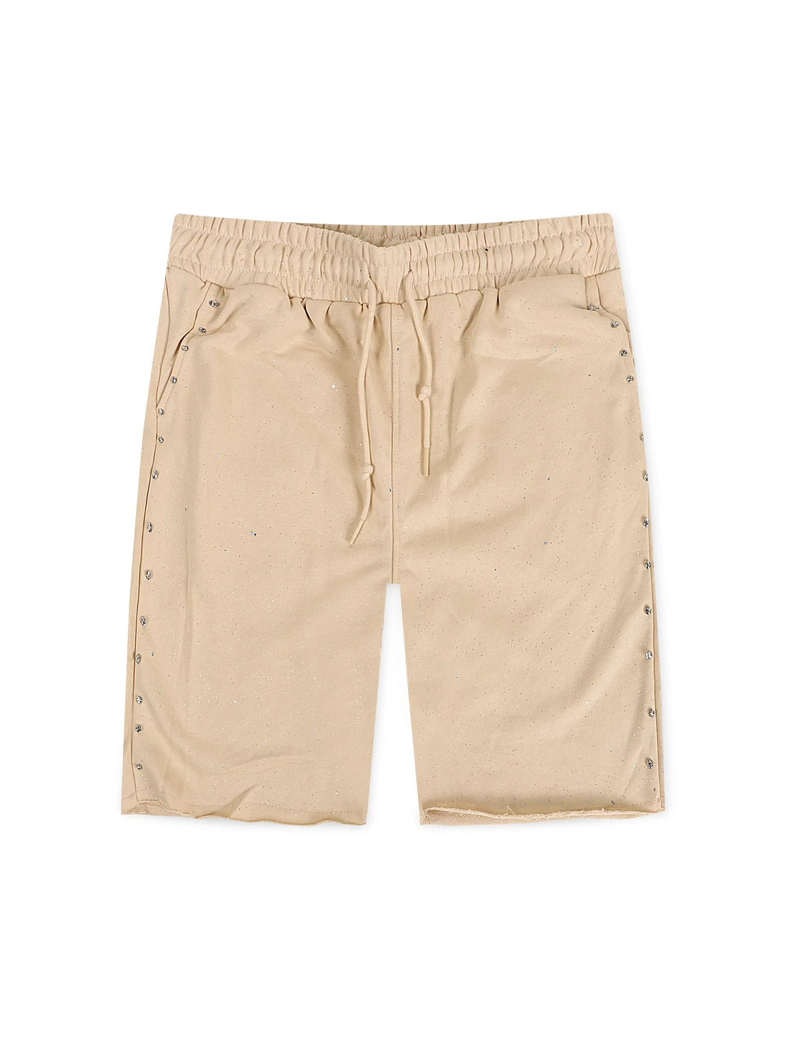 Bkys Rhinestone Shorts - Beige by Denim Exchange