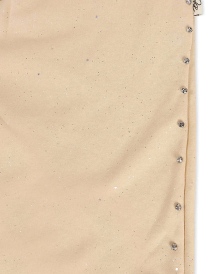 Bkys Rhinestone Shorts - Beige by Denim Exchange