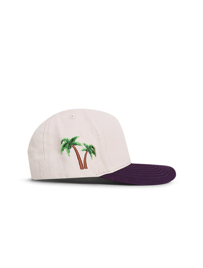 Reference Mens Paradise LA Hat - Cream/Purple by Denim Exchange