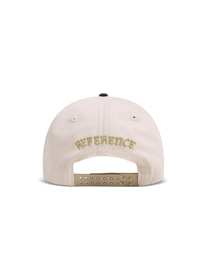 Reference Mens Paradise LA Hat - Cream/Purple by Denim Exchange