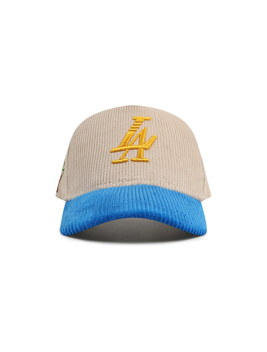 Reference Mens Paradise LA Corduroy Hat - Cream/Blue/Yellow by Denim Exchange