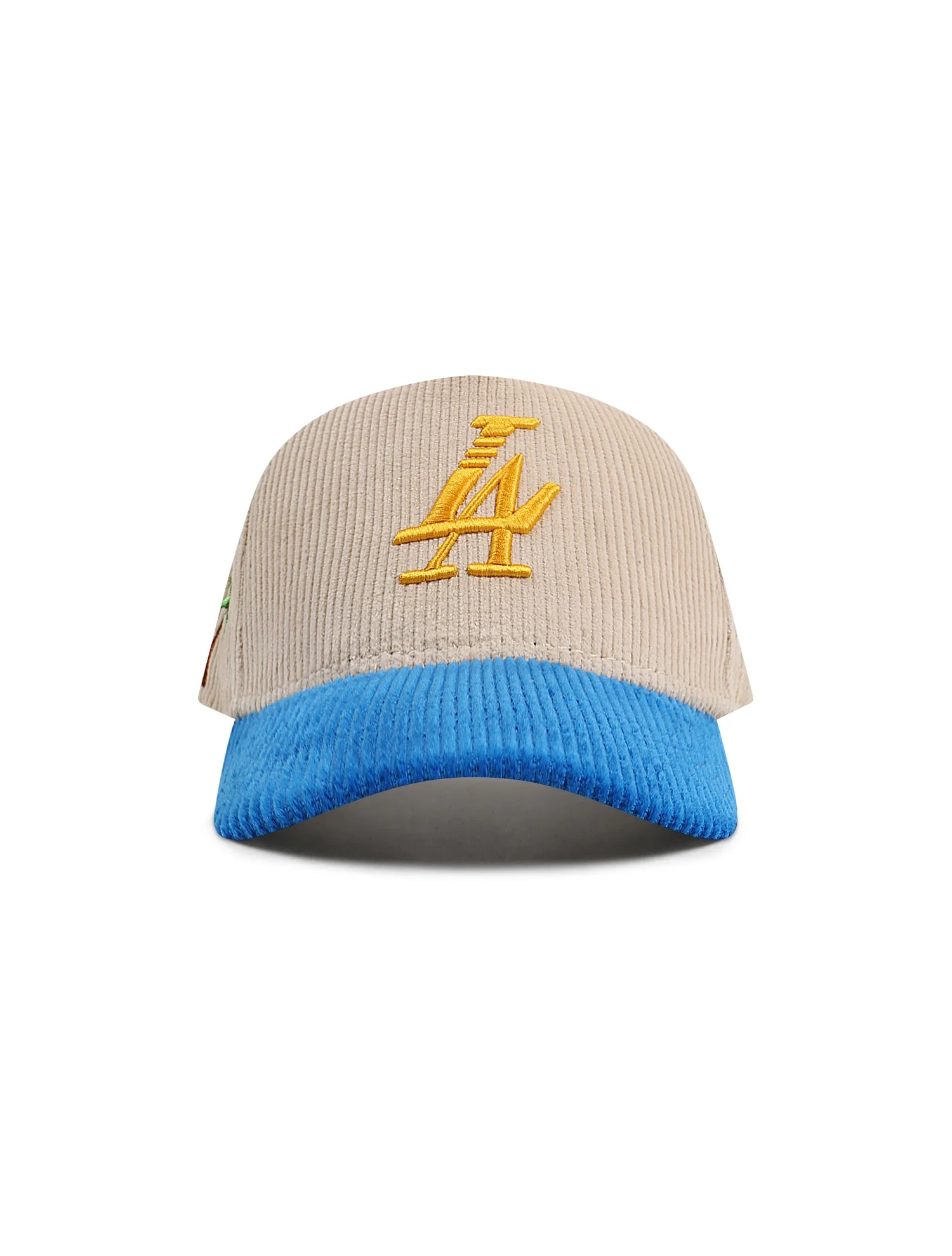 Reference Mens Paradise LA Corduroy Hat - Cream/Blue/Yellow by Denim Exchange