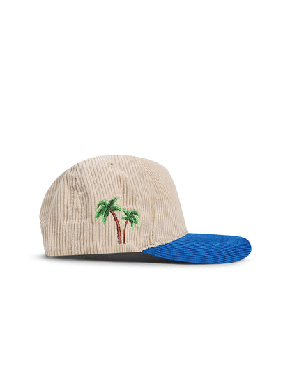 Reference Mens Paradise LA Corduroy Hat - Cream/Blue/Yellow by Denim Exchange