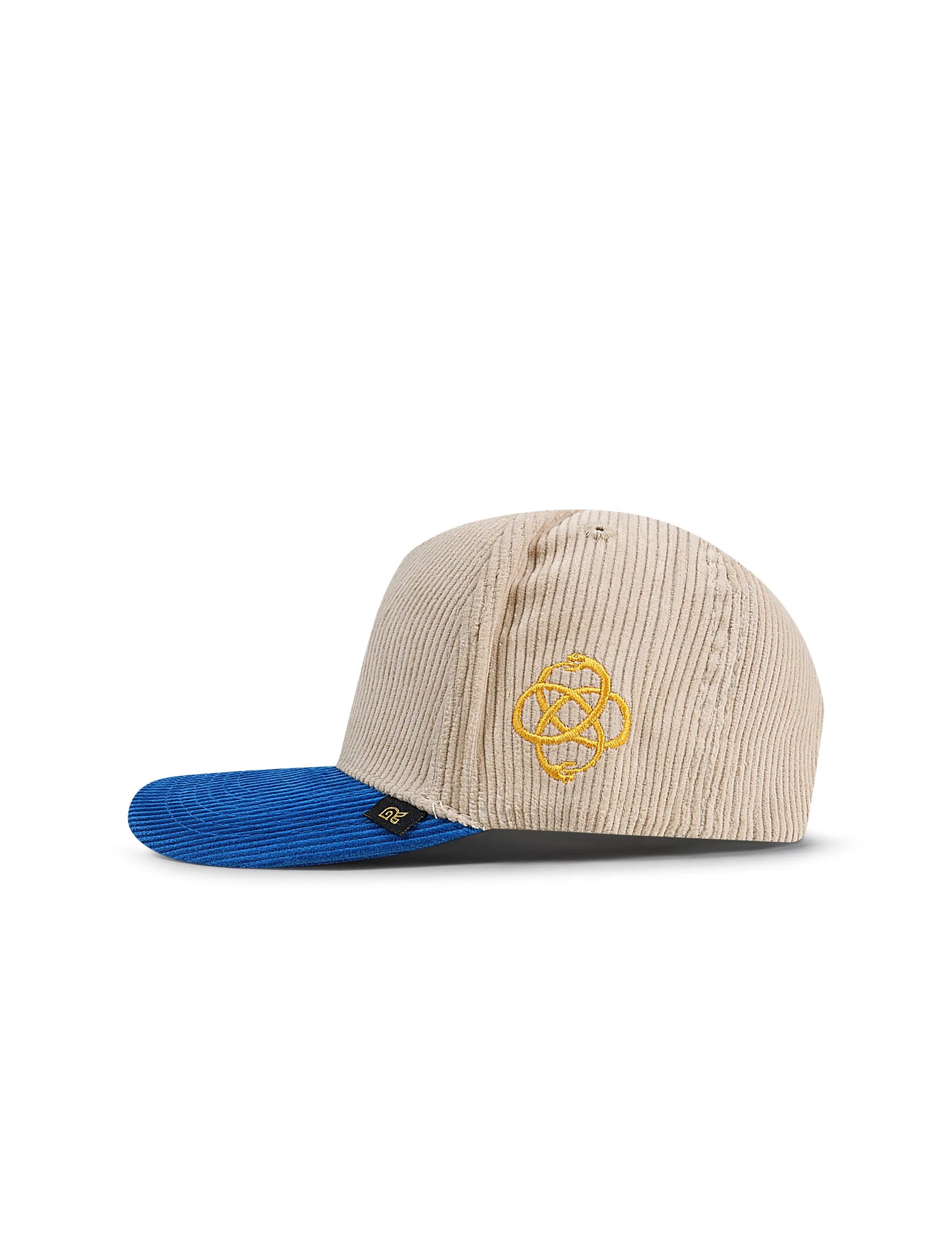 Reference Mens Paradise LA Corduroy Hat - Cream/Blue/Yellow by Denim Exchange