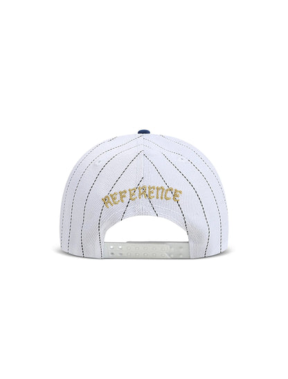 Reference Mens Paradise LA Pinstripe Hat - White/Blue by Denim Exchange