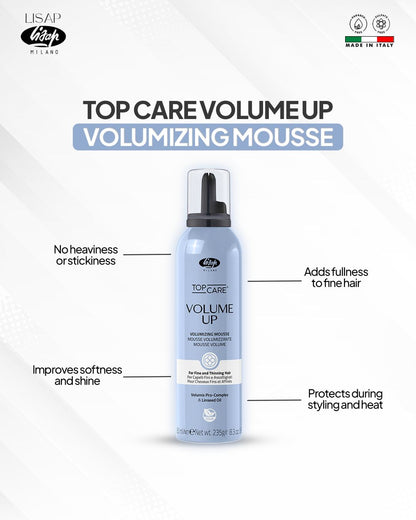 Top Care Volume Up Volumizing Mousse - For Fine &amp; Thinning Hair by Lisap Milano