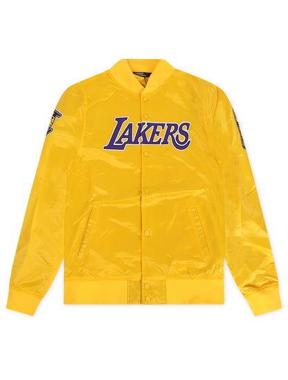 Pro Standard LA Lakers Big Logo Satin Jacket - Gold by Denim Exchange