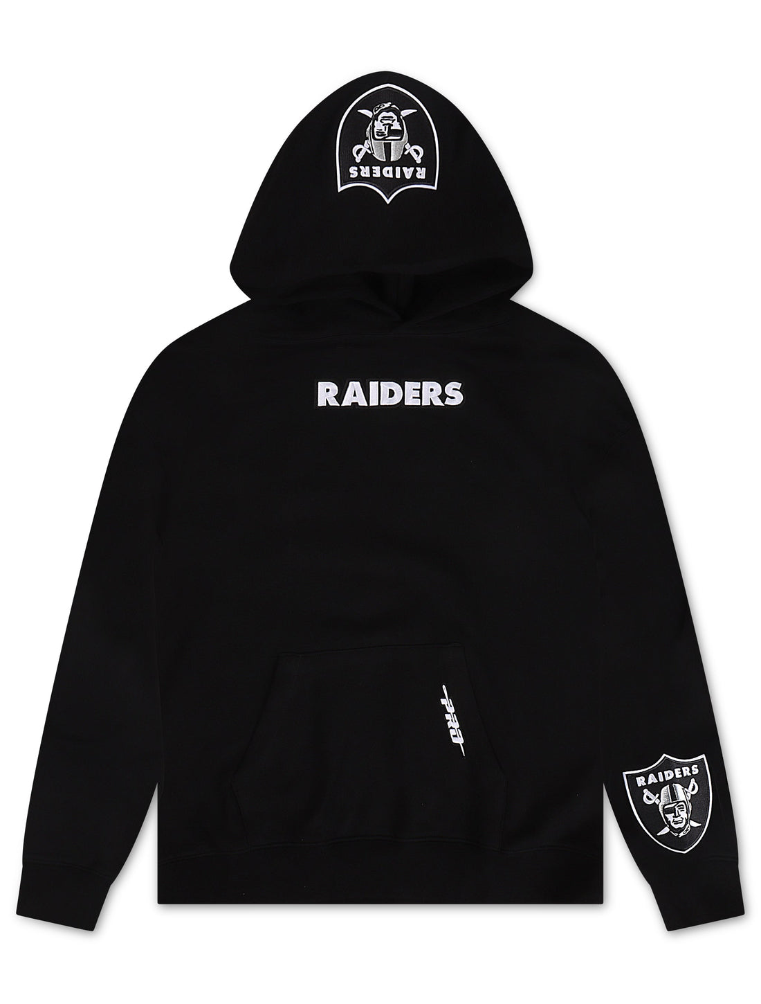 Pro Standard Las Vegas Raiders Wingspan Drop Shoulder Hoodie - Black by Denim Exchange