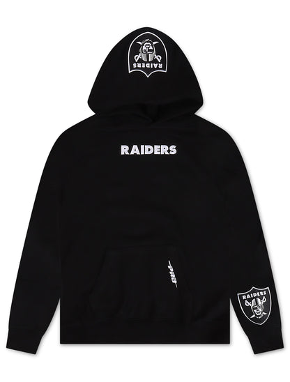 Pro Standard Las Vegas Raiders Wingspan Drop Shoulder Hoodie - Black by Denim Exchange