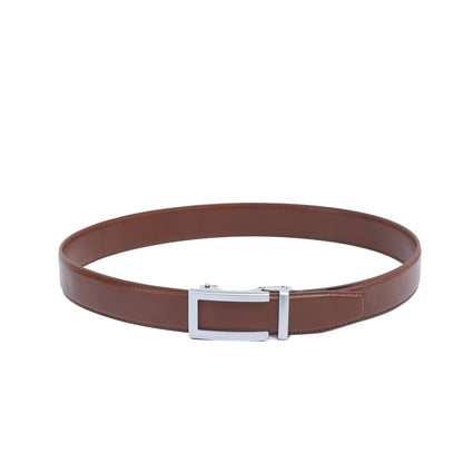 Auto 1 Vegan Belt - Silver Buckle (Brown - all sizes, Black only up to size 34) by Doshi FCSA