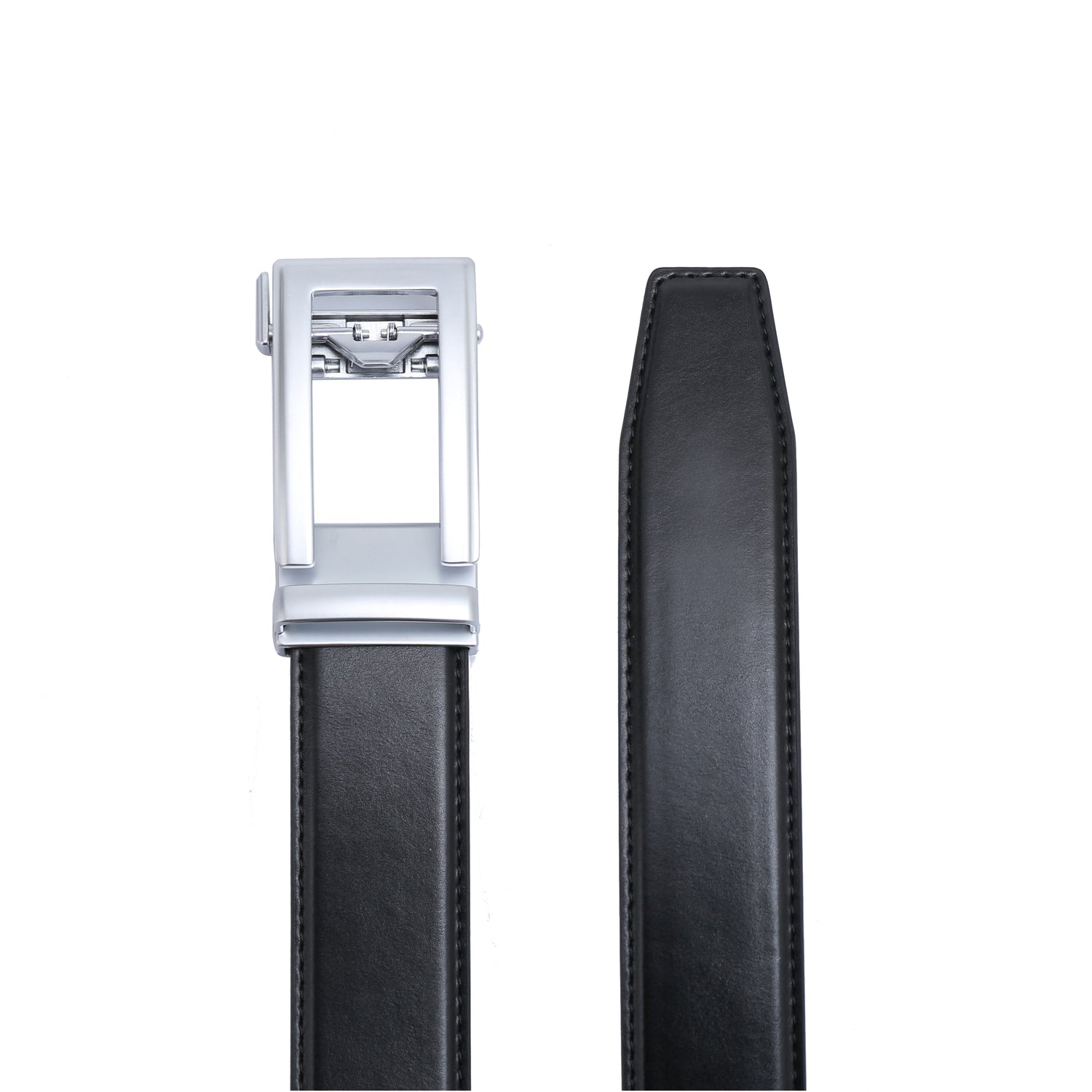 Auto 1 Vegan Belt - Silver Buckle (Brown - all sizes, Black only up to size 34) by Doshi FCSA