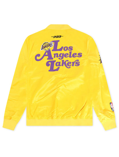 Pro Standard LA Lakers Souvenir Satin Jacket - Gold by Denim Exchange