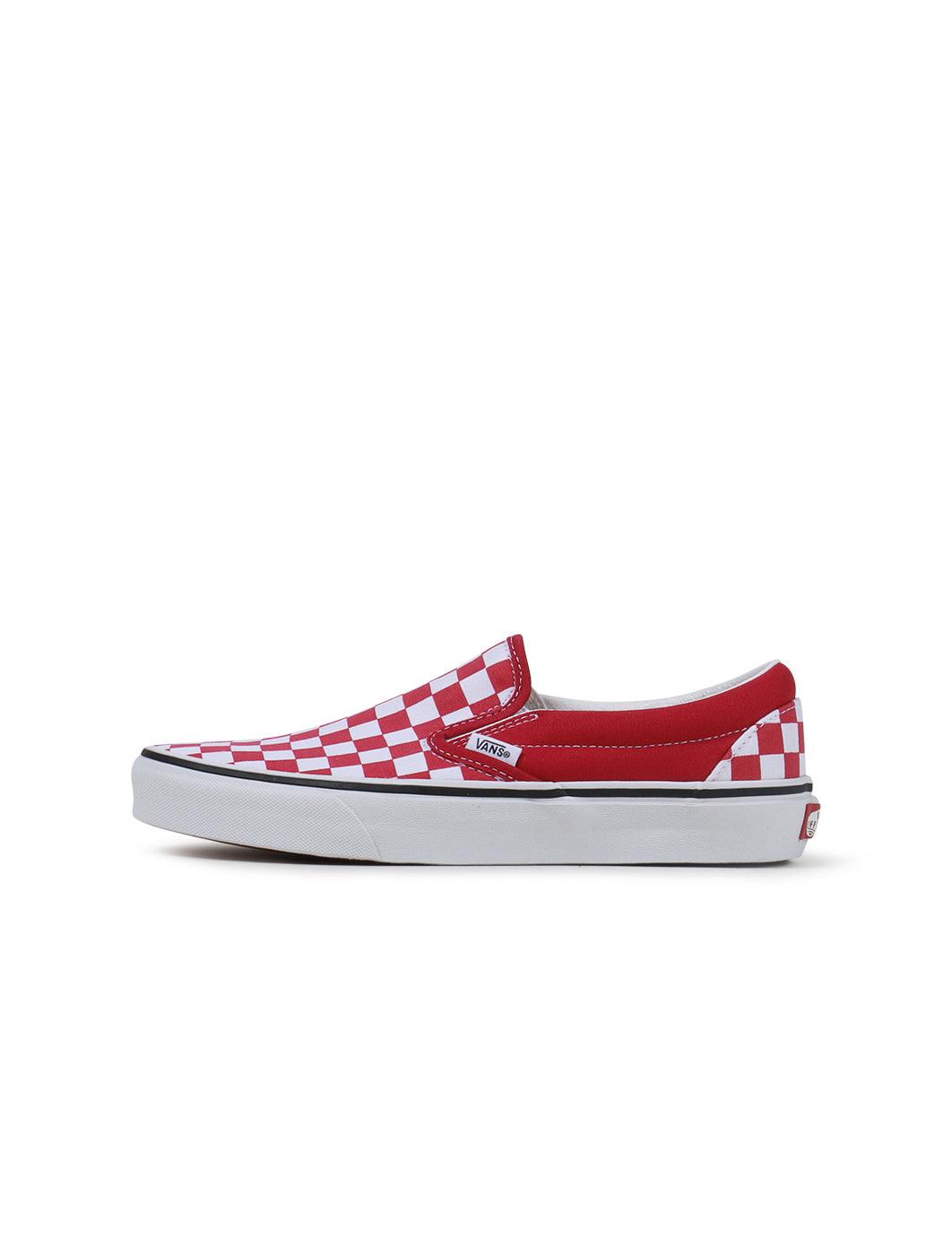 Vans Big Kids Classic Slip On - Checkerboard Red by Denim Exchange