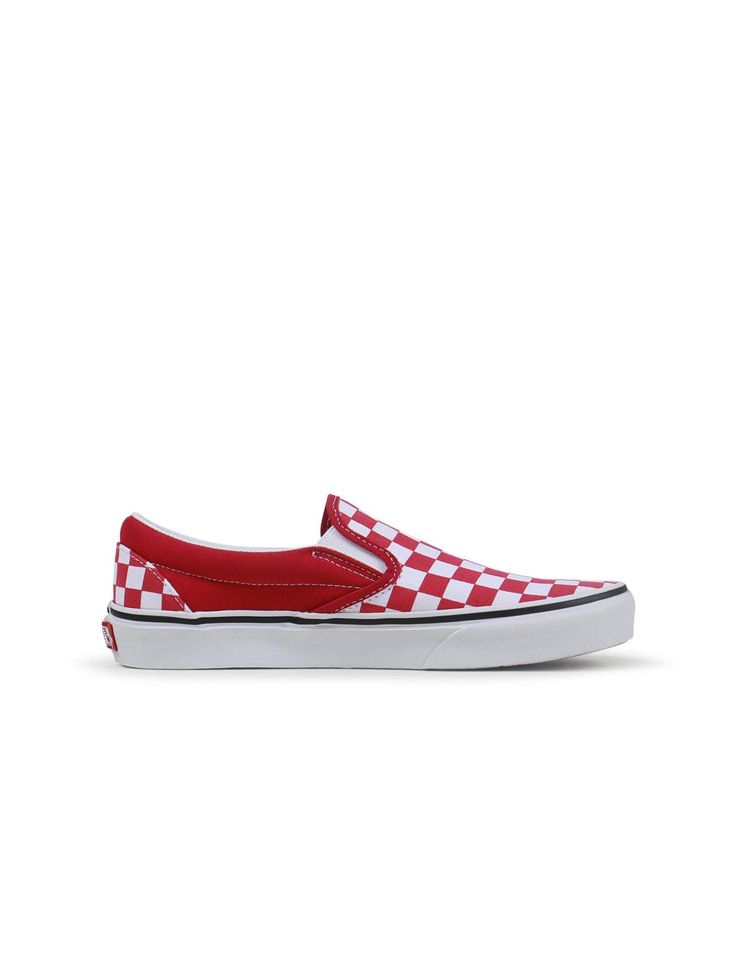 Vans Big Kids Classic Slip On - Checkerboard Red by Denim Exchange