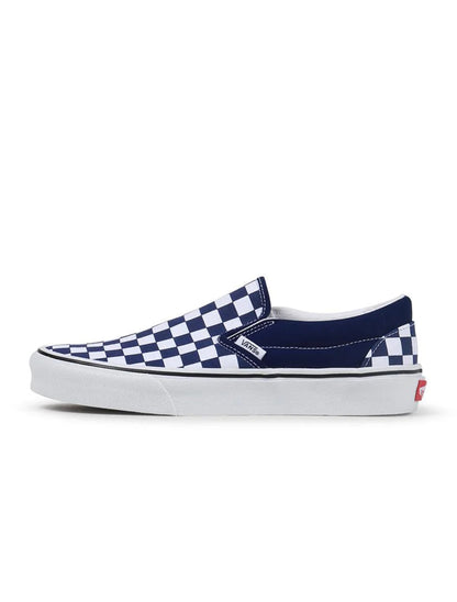 Vans Mens Classic Slip-O - Checkerboard Parisian Night by Denim Exchange