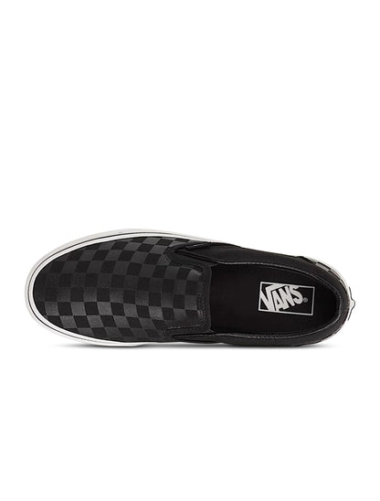 Vans Mens Checkerboard Slip-On - Black by Denim Exchange