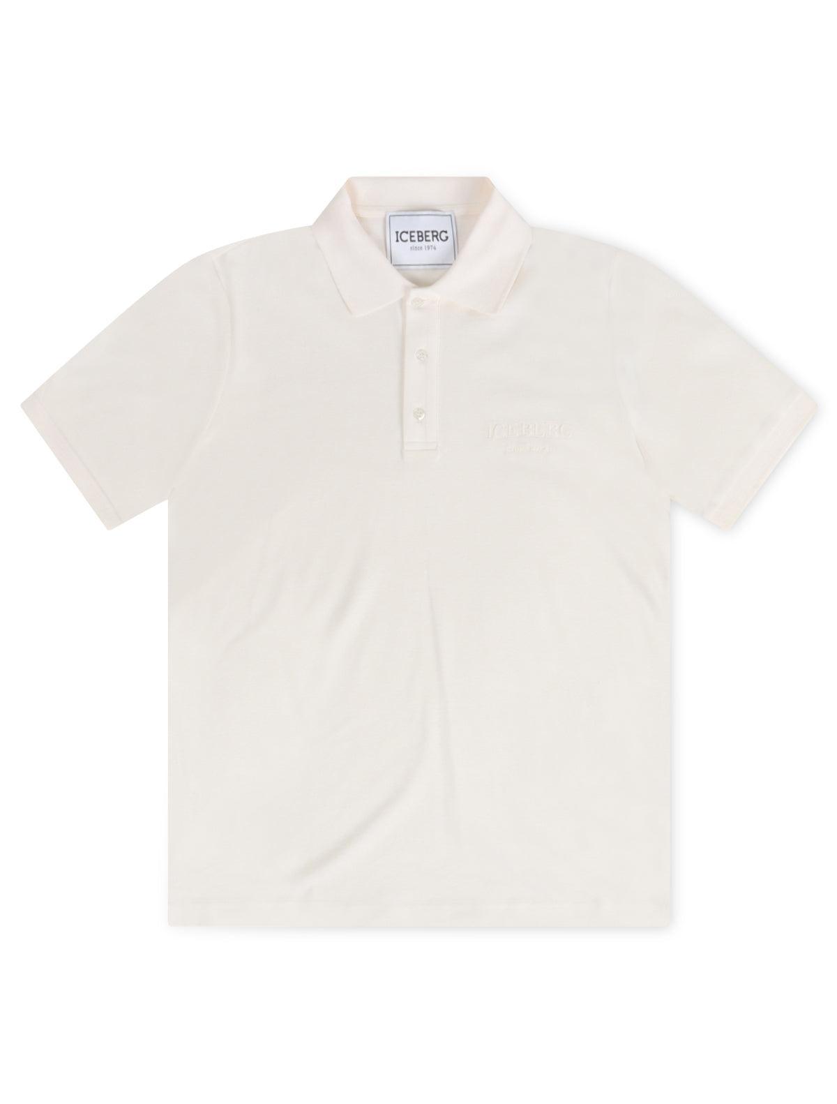 Iceberg Logo Polo - Cream by Denim Exchange