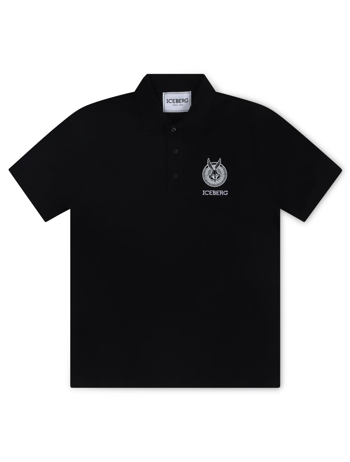 Iceberg Bugs Bunny Logo Polo - Black by Denim Exchange