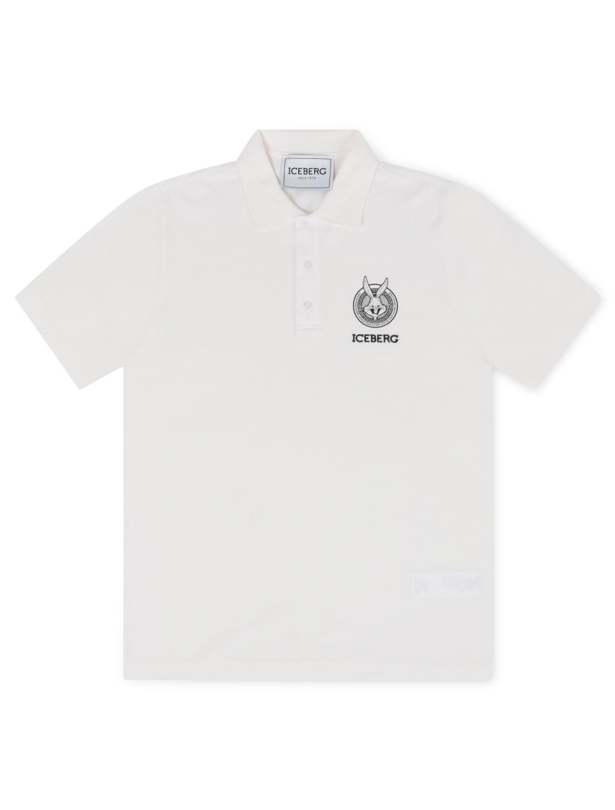 Iceberg Bugs Bunny Logo Polo - White by Denim Exchange