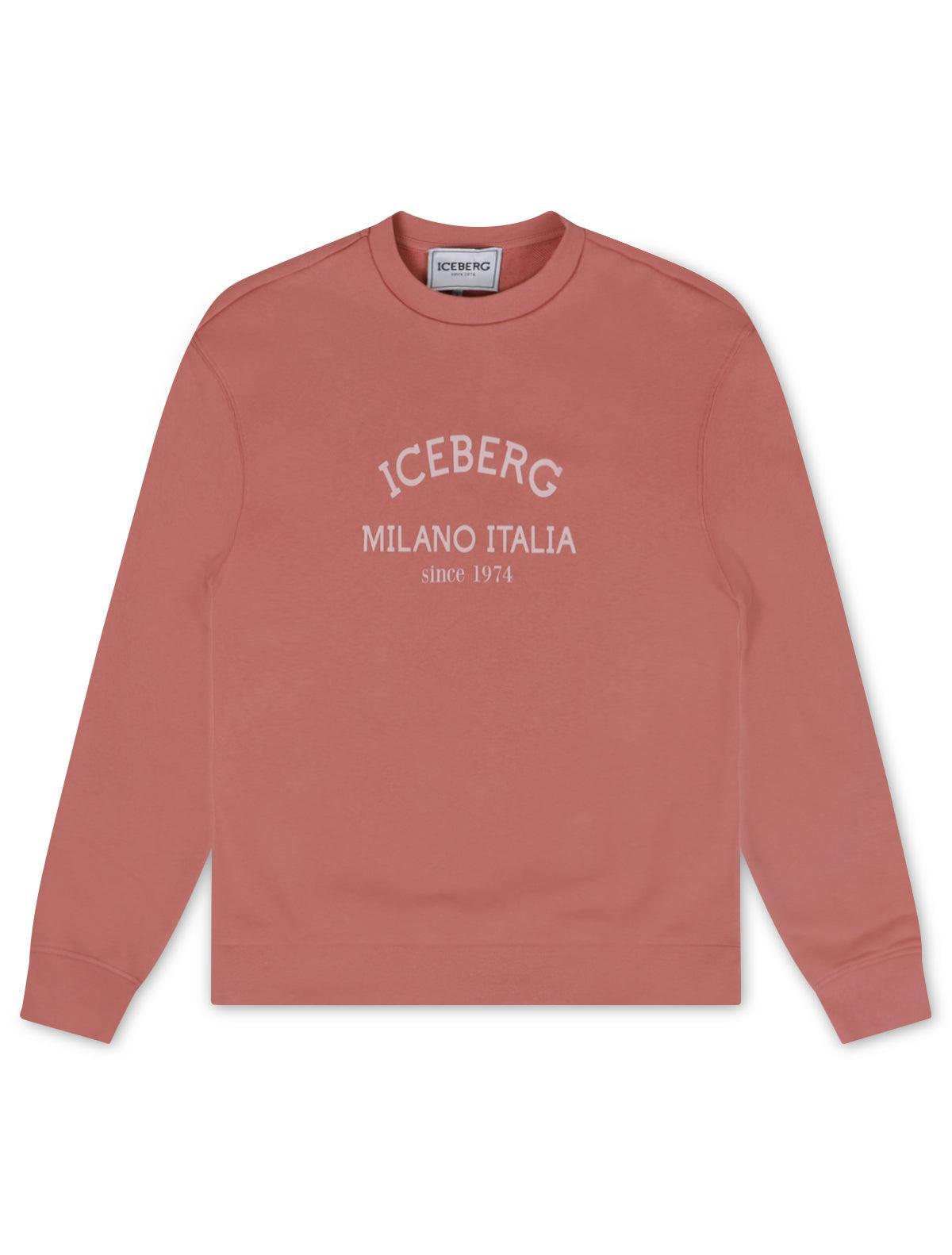 Iceberg Institutional Logo Crewneck - Salmon by Denim Exchange
