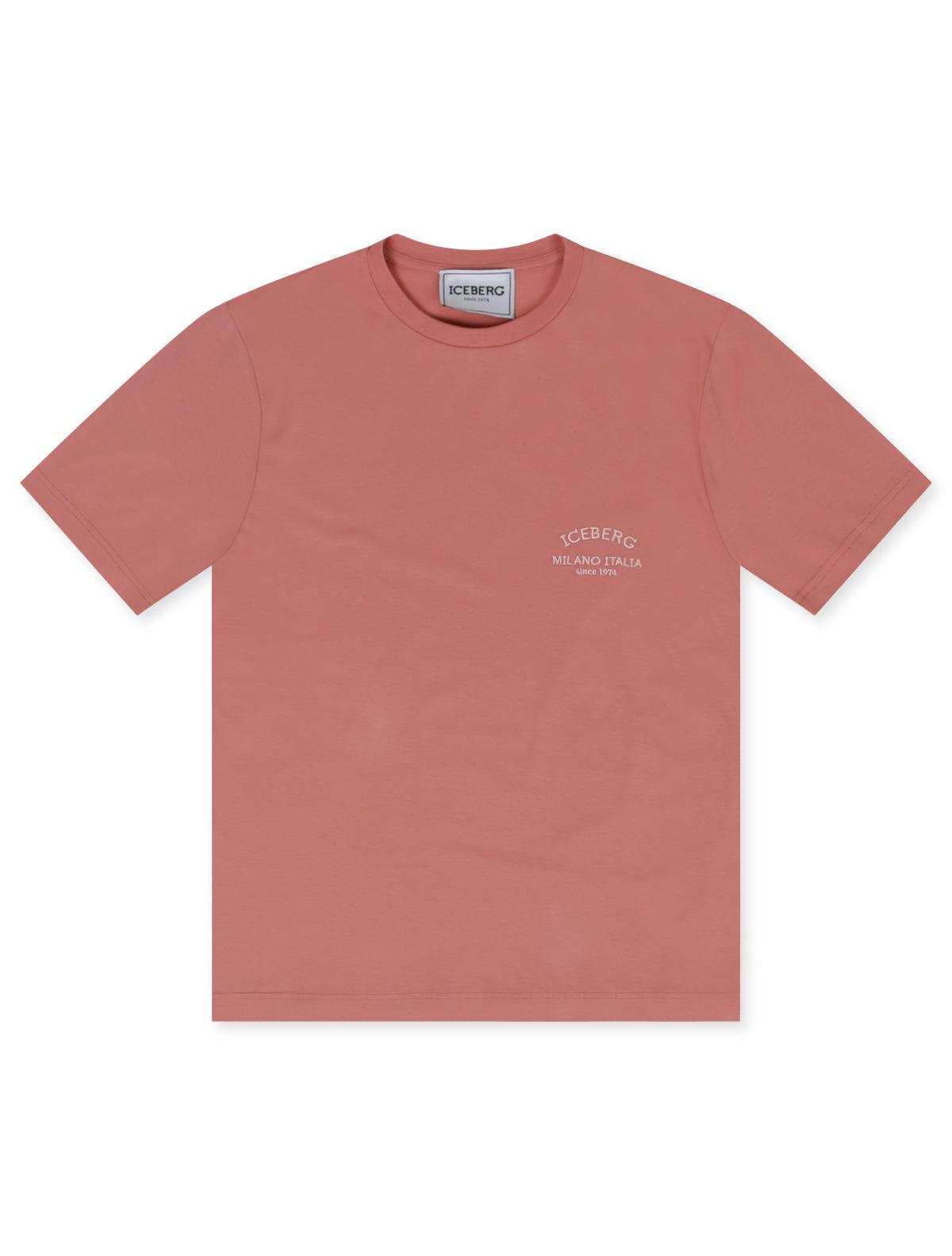 Iceberg Institutional Logo Tee- Salmon by Denim Exchange