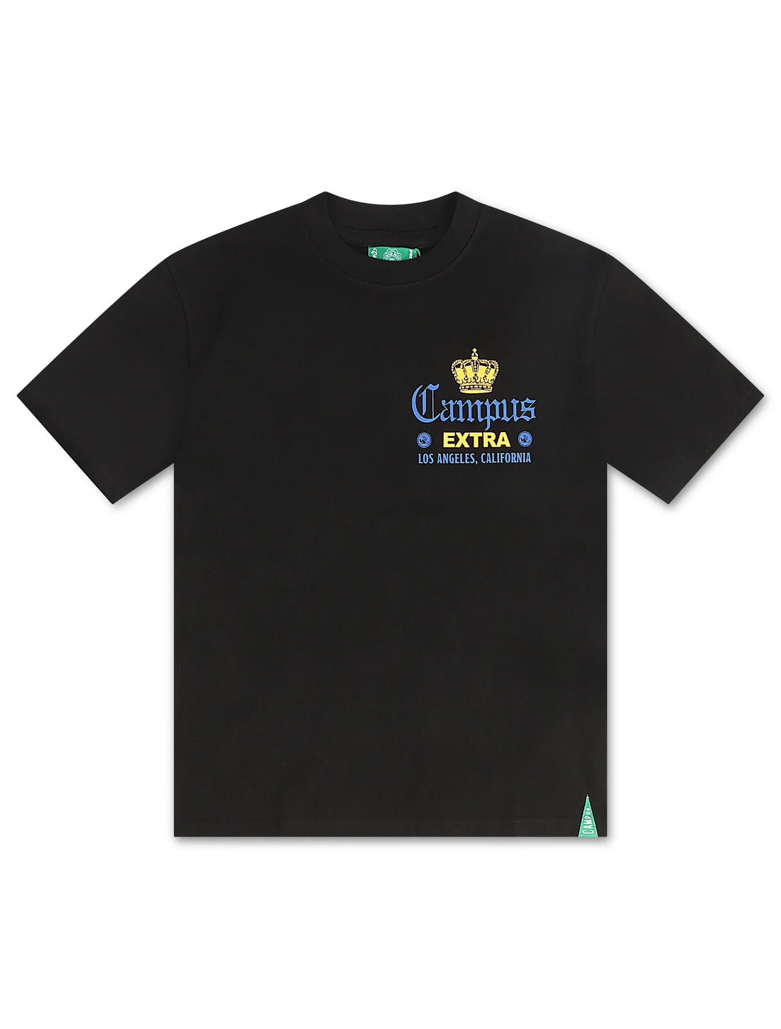 Campus La Via Cropped Tee - Black by Denim Exchange