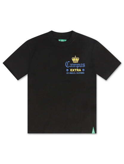 Campus La Via Cropped Tee - Black by Denim Exchange