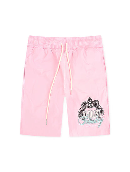 Almost Someday Prague Nylon Shorts - Pink by Denim Exchange