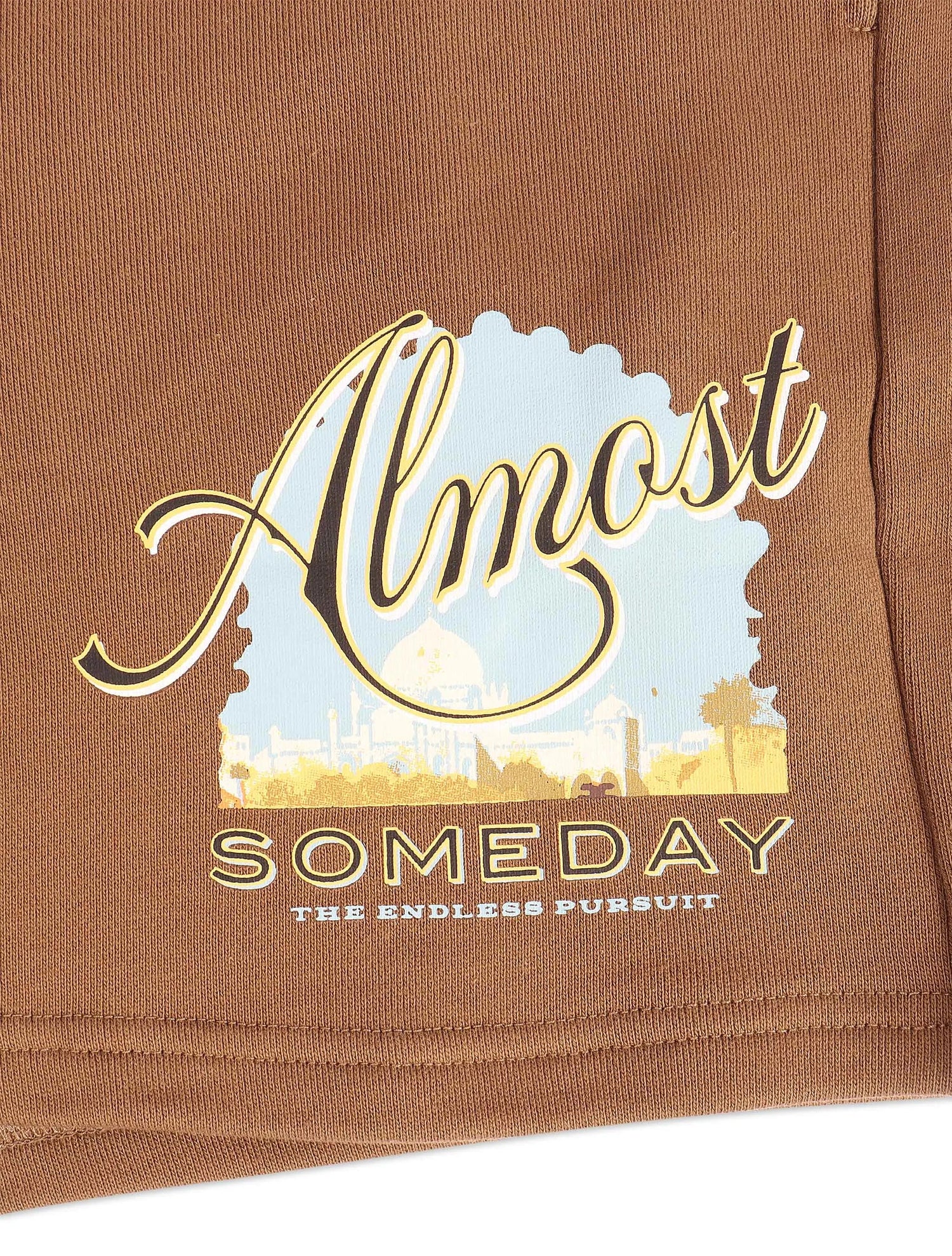 Almost Someday Bombay Terry Shorts - Brown by Denim Exchange