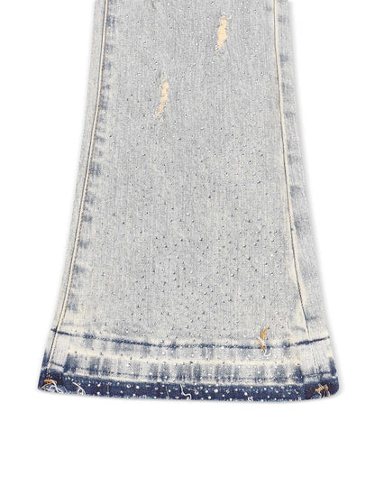 Waimea Flex Rhinestone Stacked Fit Jeans - Vintage Wash by Denim Exchange