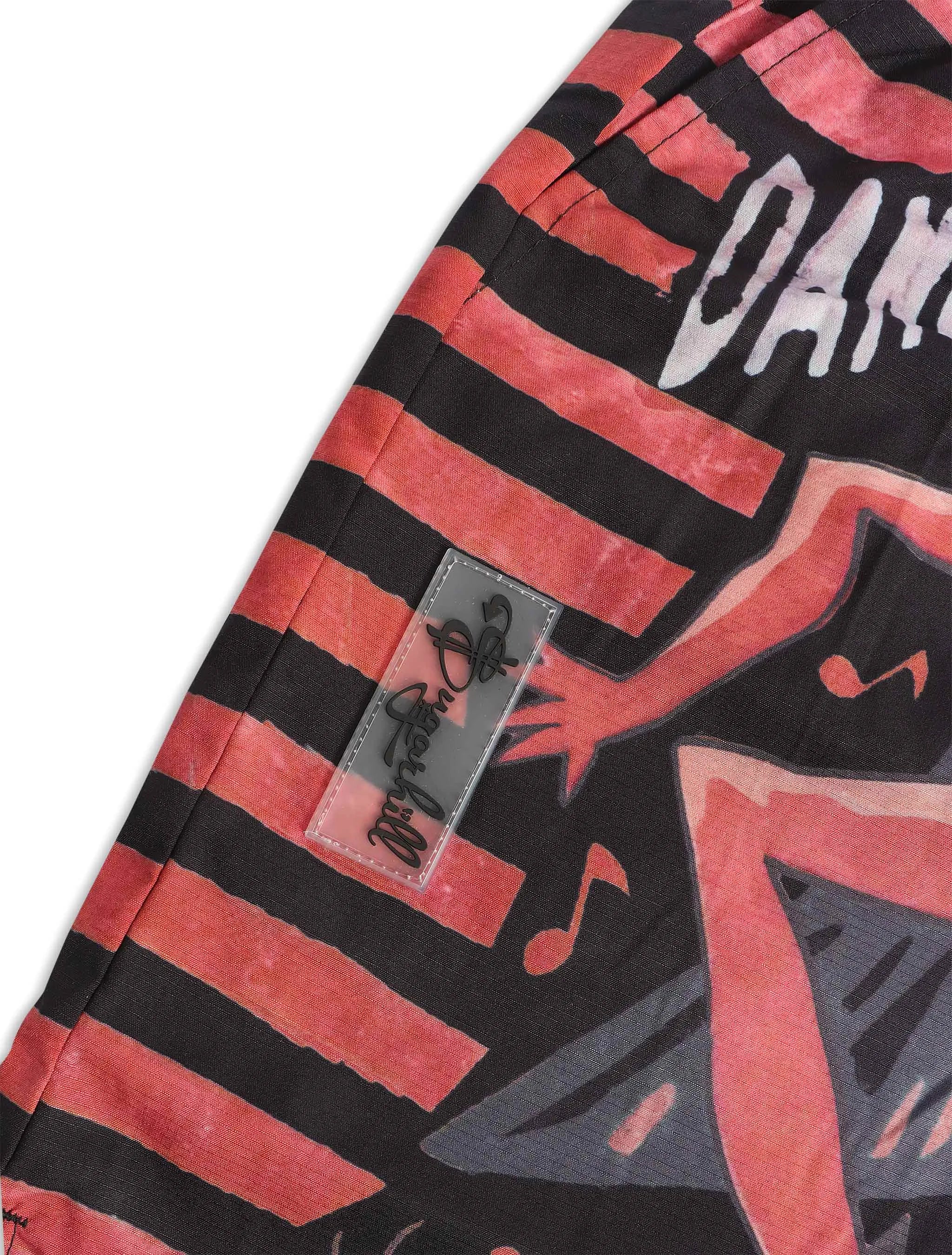 Sugarhill Dancing Poly Shorts - Black/Red by Denim Exchange