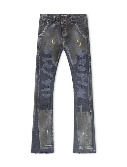 Valabasas Stellar Night Stacked Jeans - Dark Blue by Denim Exchange
