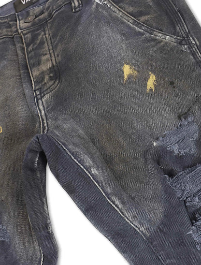 Valabasas Stellar Night Stacked Jeans - Dark Blue by Denim Exchange